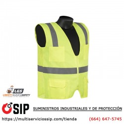 Chaleco de Seguridad Clase 2 para Topógrafo con Frente Sólido y Malla Posterior ANSI-107 C16010G